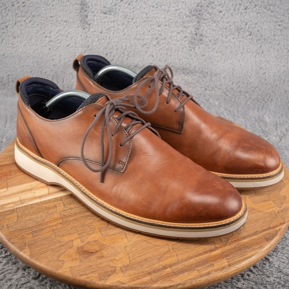 Cole Haan Grand 360 Osborn Plain Toe Oxford - Mens 11.5 British Tan Ivory C33387